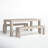 Linzy 6-Person Pine Solid Wood Modern Dining Set-1347920343