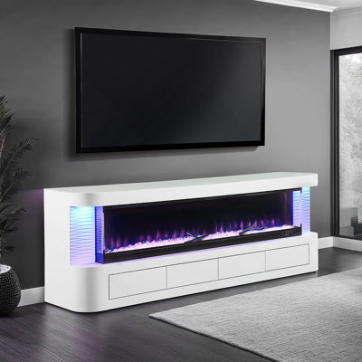Contemporary TV Stand With Electric Fireplace For Home