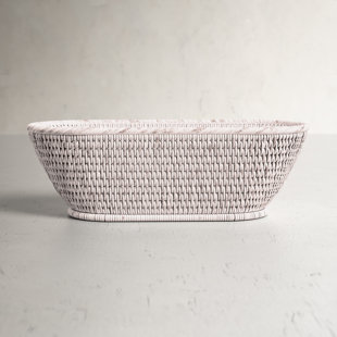 Woven Clay Basket Fruit Bowl Bread Warmer Baker home Decor Functional  Ceramic Basket 