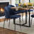 78.7" Industrial Wood Dining Table Set For 8 With Upholstered Curved Back Chairs-222634549