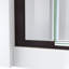 Porte de douche pivotante demi-cadre l 58 "x H 72" Terrace-62770626