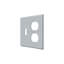 Deltana SWP4762U26D Switch Plate, Single Switch/Double Outlet in Brushed Chrome