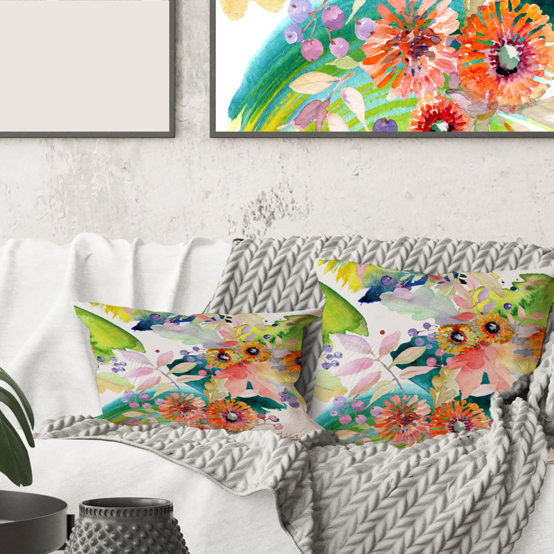 Floral Throw Pillow
