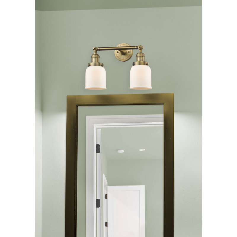 Latta 2 - Light Dimmable Vanity Light, Clear, LED, Brushed Brass