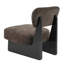 Chaise d'appoint rembourrée en bois avec dossier