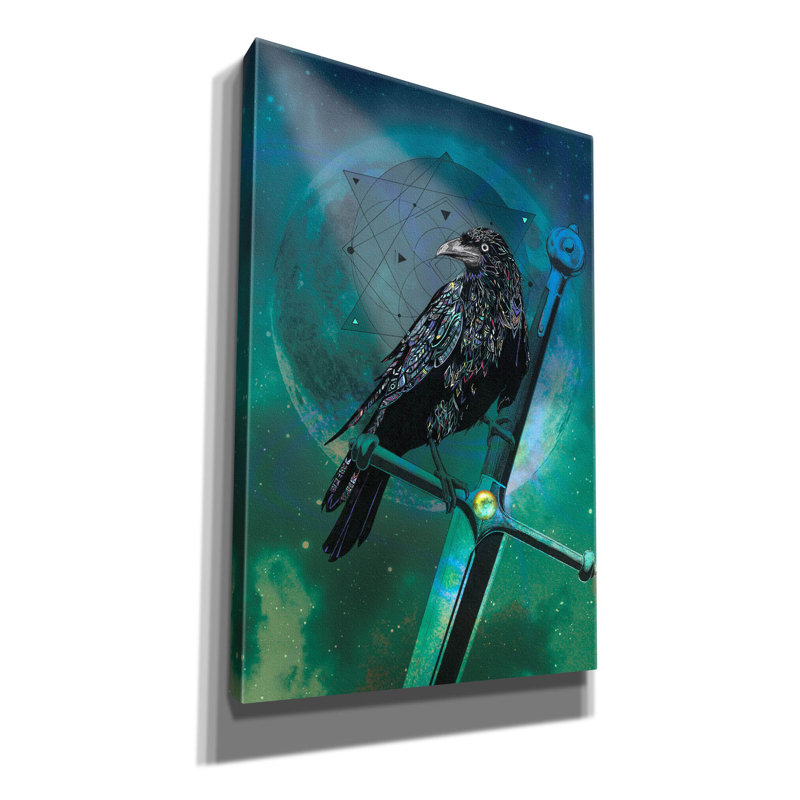 Latitude Run® «Cosmic Raven» par Karin Roberts, art mural sur toile, H 18 po x l 12 po x P 0,75 po
