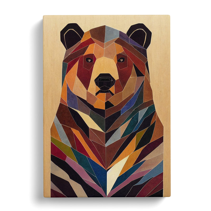 Bear Mosaic - Wrapped Canvas, 76cm H x 50cm W x 3cm D