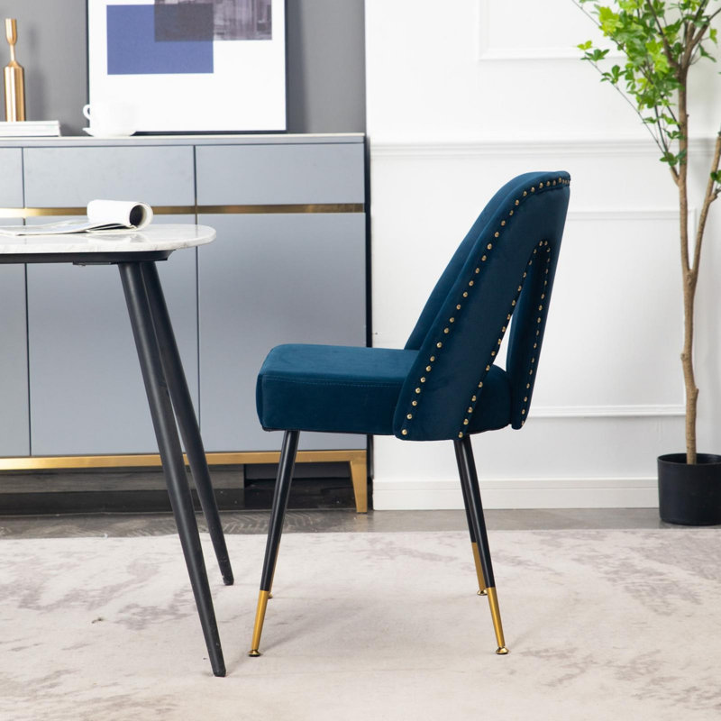 Modern Minimalist Dining Chair, Blue