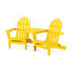 Classic Folding Adirondacks with Angled Connecting Table