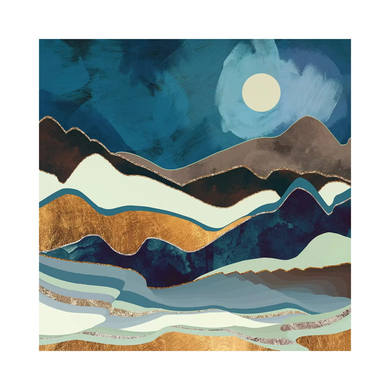 «Autumn Hills», reproduction d'impression, H 37 po x l 37 po x P 1,5 po, Aucun mat, Toile tendue