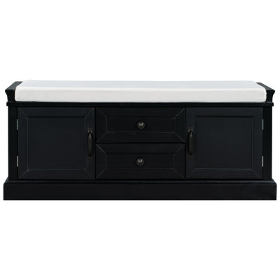 Banc de rangement en velours