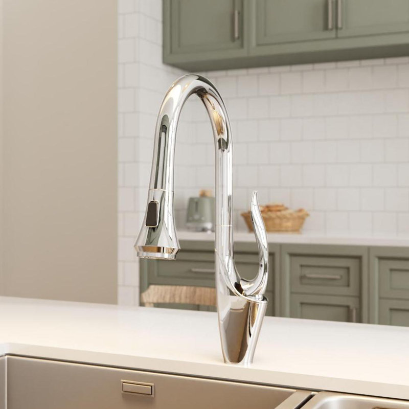 PULL DOWN Single-Handle Dual Spray Kitchen Sink Faucet, 1.2 GPM, Chrome