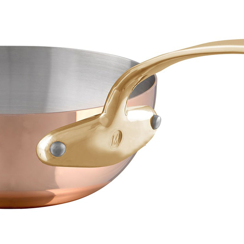 Mauviel M'200 B Copper Saute Pan With Brass Handle, 2.1-Qt