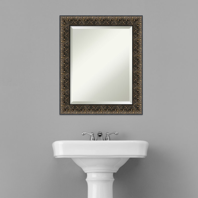 Eyre Wood Flat Wall Mirror, 24.62" H x 20.62" W