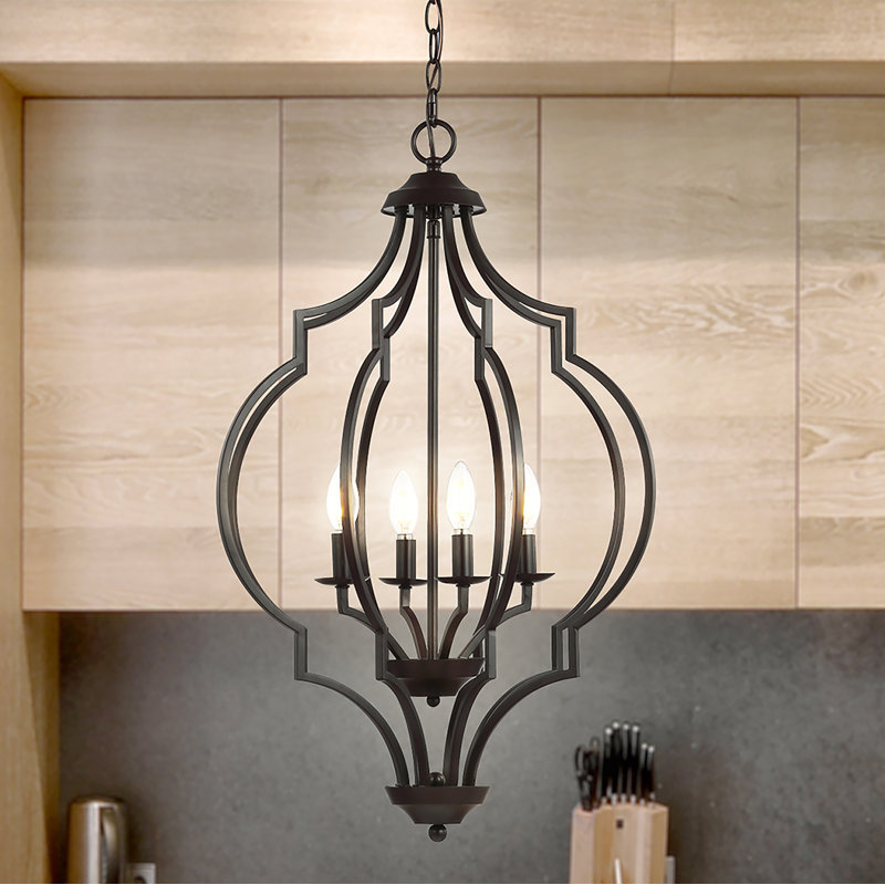 Luminaire suspendu géométrique 4 lumières Pinzon