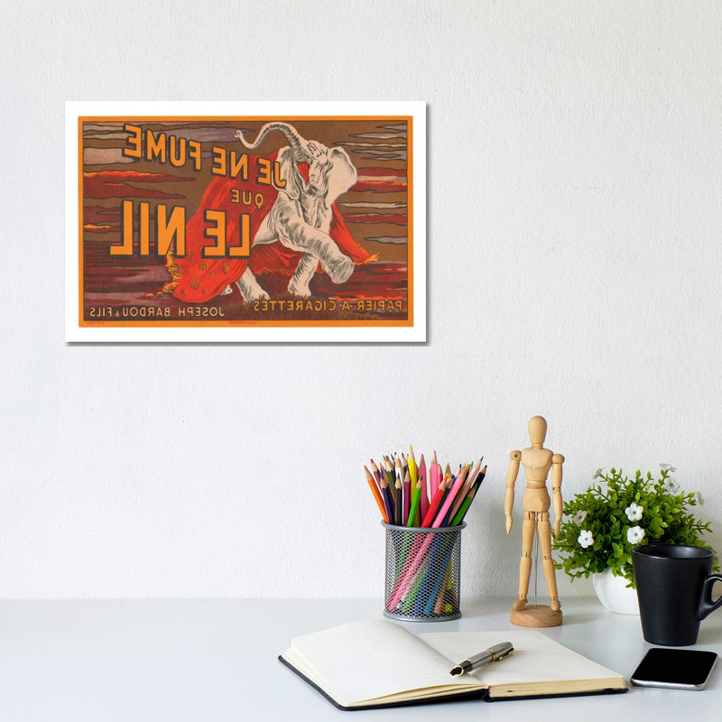 Je Ne Fume Que Le Nil Advertising Vintage Poster by Unknown Artist - Wrapped Canvas Print, 20.32 cm H x 30.48 cm W