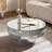 Round Mirrored Coffee Table for Living Room