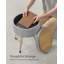 Alliber 32cm Wide Round Solid Colour Footstool Ottoman with Storage-1753018514