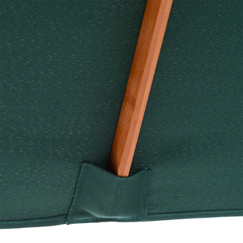 Brittanee 200 cm W X 150 cm D Rectangular Tilt Market Parasol with Pulley Lift, Green