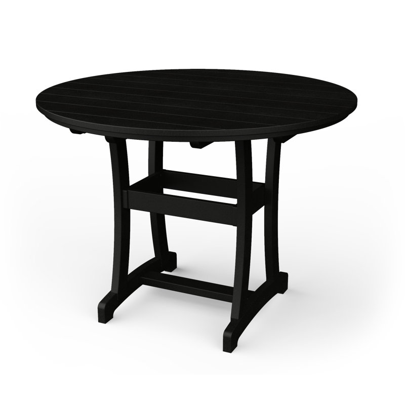 Table de bar Stella, H 54 po x l 54 po x P 54 po, Noir