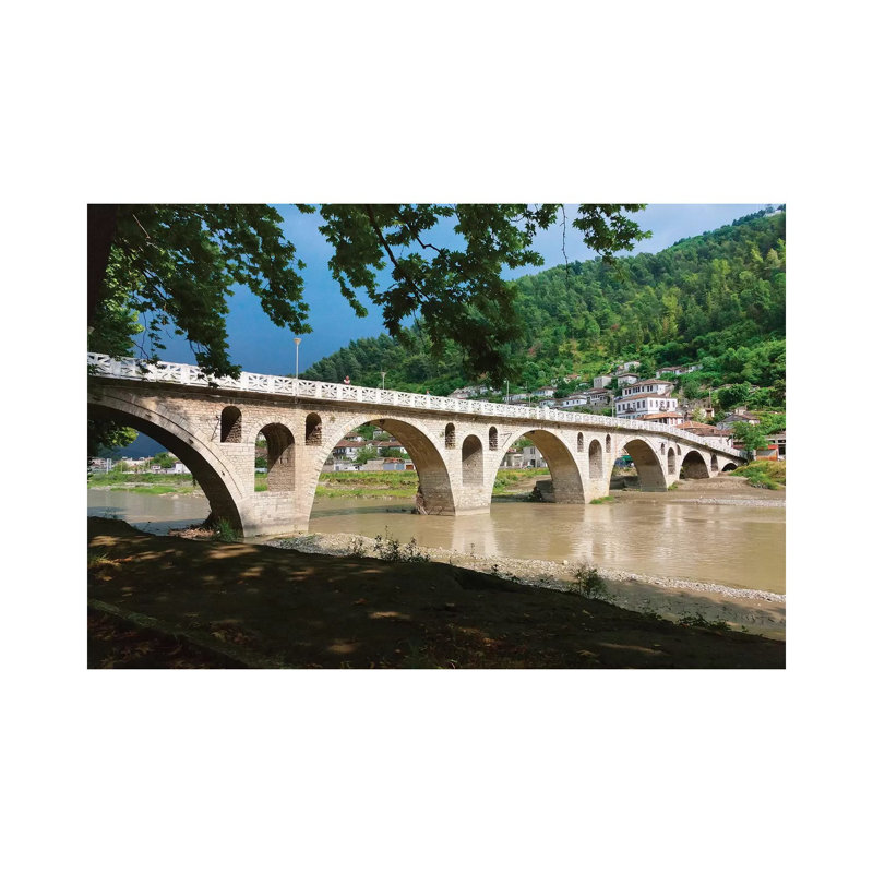 Stone Bridge Over River Osum, Berat, Albania by Keren Su - Wrapped Canvas Gallery-Wrapped Canvas Giclée