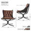 Fauteuil d'appoint en cuir véritable de 29 po de largeur Alyrah