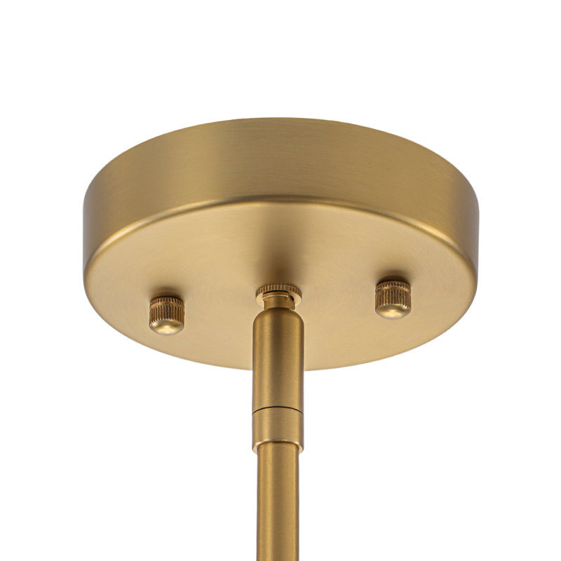 Lustre linéaire pour îlot de cuisine à 8 lumières Myhia, Laiton