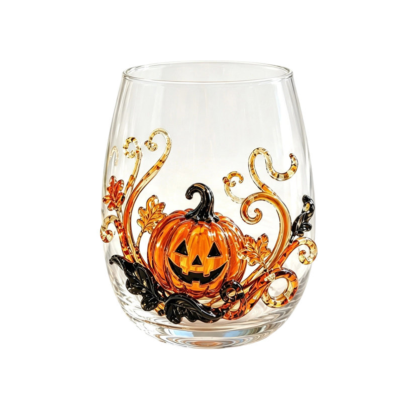 Verre à vin sans pied d'Halloween