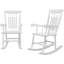 Ensemble de 2 chaises berçantes d'extérieur en bois Outsunny (excluant la table)-149556604