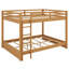 Lit superposé en bois traditionnel avec échelle-129390983