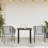 vidaXL 3 Piece Patio Dining Set with Cushions Gray Poly Rattan Glass-1226800475-1226800479-1226800478