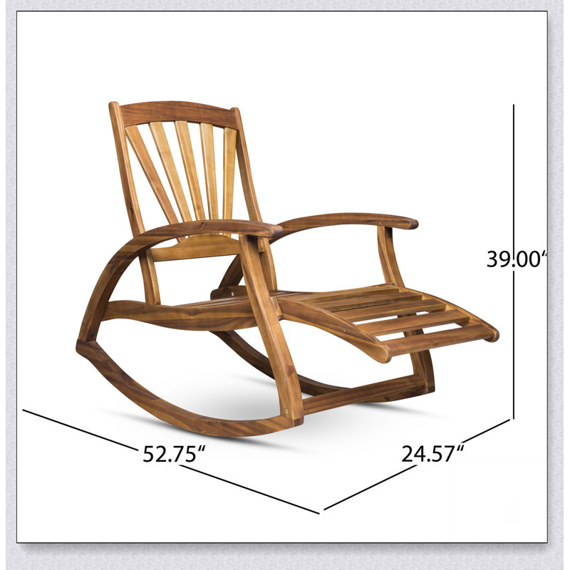 Chaise à bascule inclinable, Teck