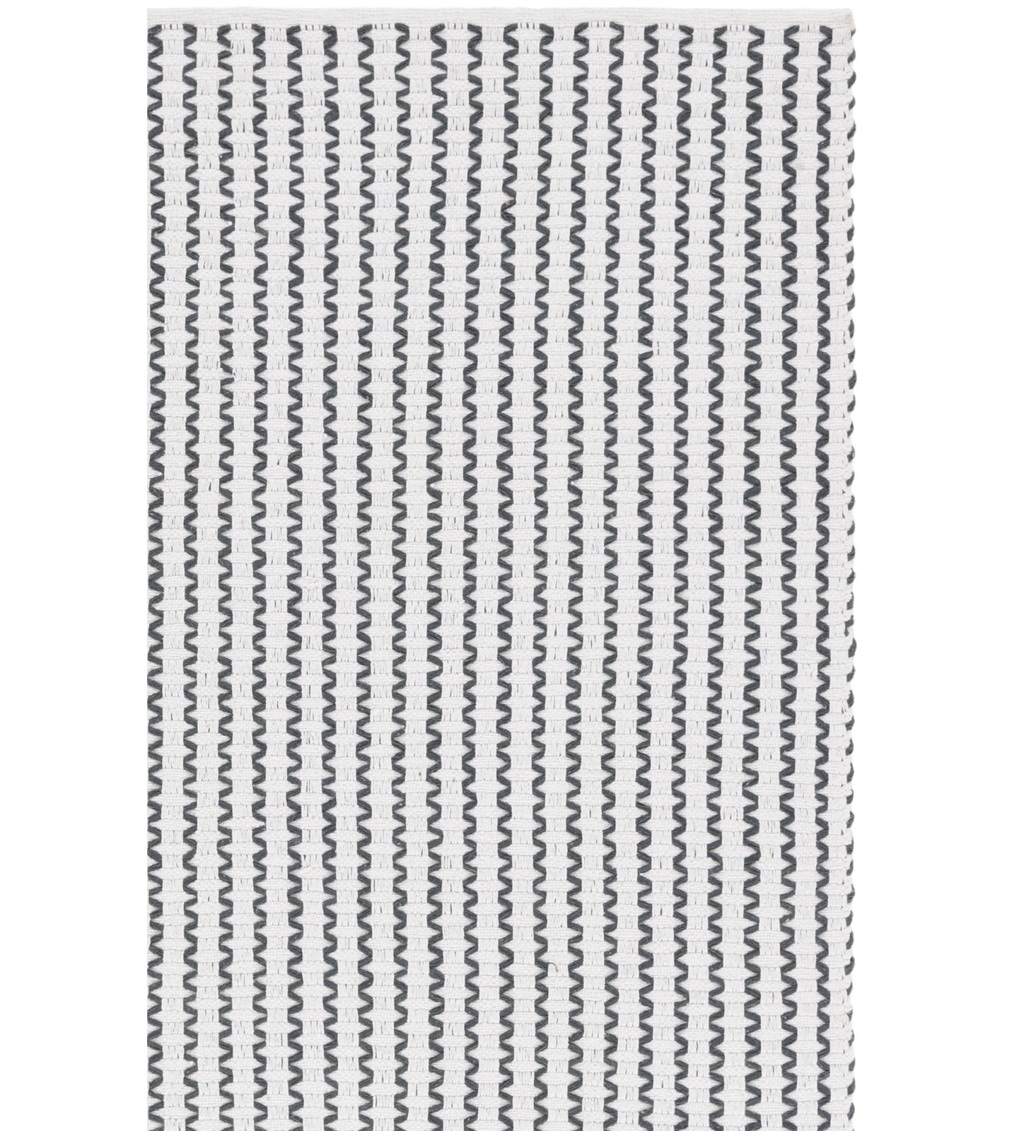 Hand-Woven Chevron Cotton Rug, Rectangle 9' x 12'