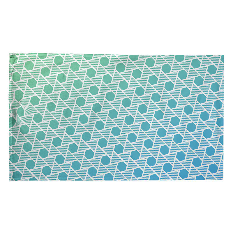Tea Towel Kitchen Towel, Green/Blue, Cotton Twill
