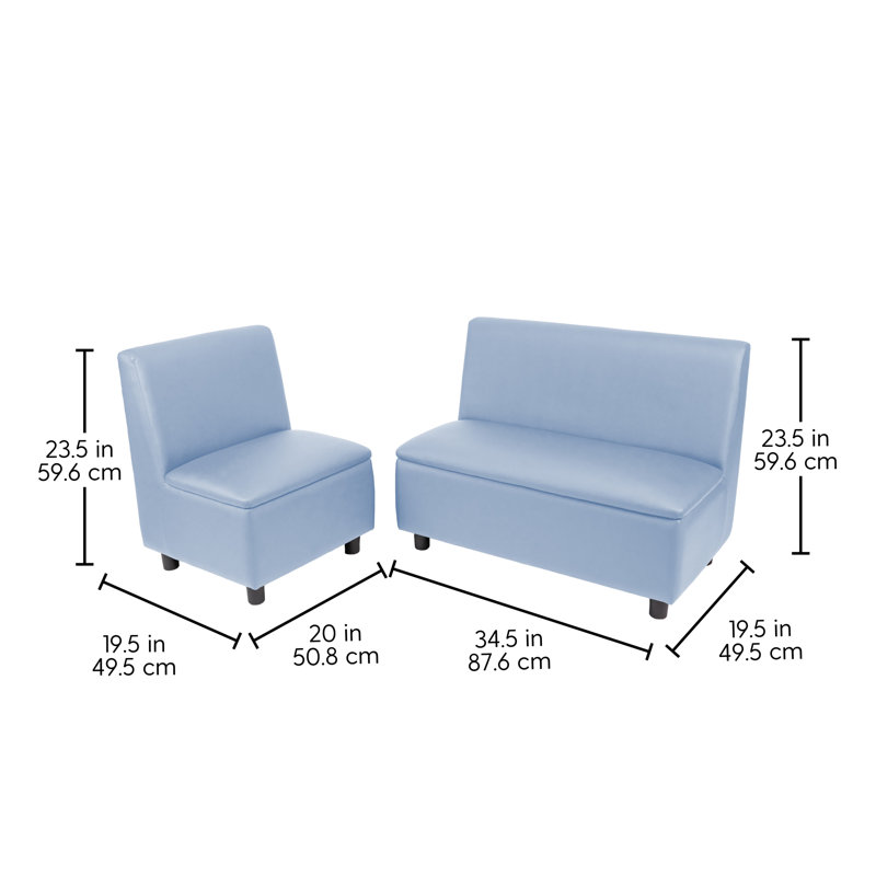 Ensemble 2 pièces modulaire et confortable Kid Comfort - bleu poudre, Bleu poudre