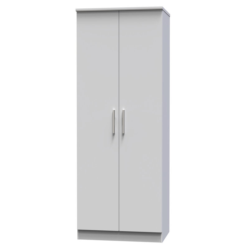 Borgeson Manufactured Wood Wardrobe, Grey Matt