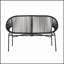 Causeuse d'extérieur tissée Condessa avec rotin en polyéthylène durable et structure en métal élégant-966243677