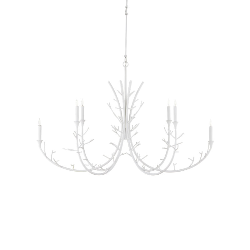 Twiggy 6 - Light Wrought Iron Chandelier