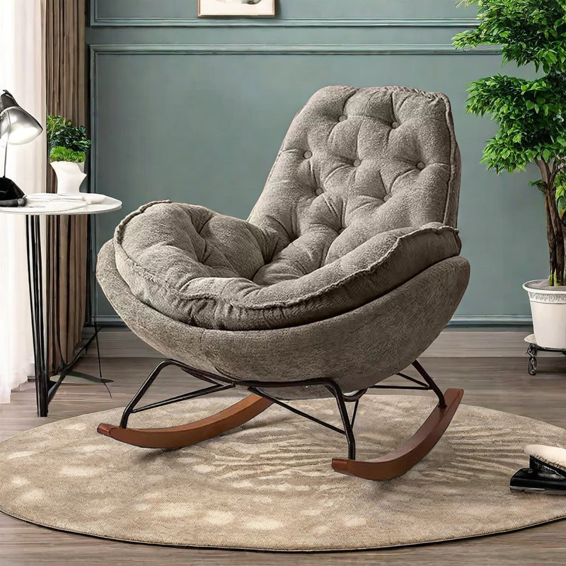 Chaise berçante de luxe Penguin, Vert foncé