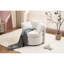 Chaise pivotante en tissu doux avec beaucoup de rangement et unité tactile