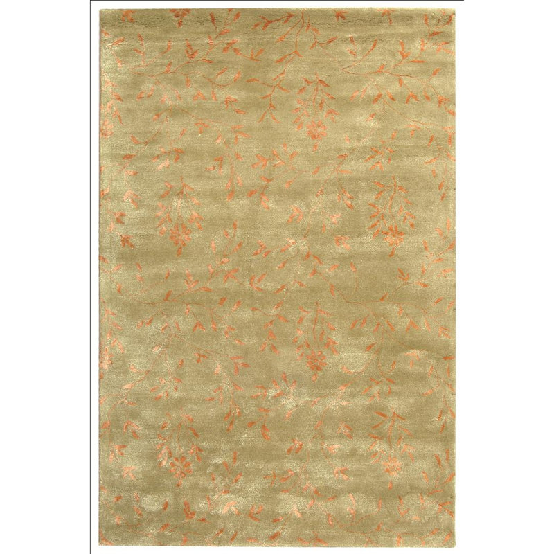 Candelo Soho Hand Tufted Wool And Viscose Floral Rug, Rectangle 3'6" x 5'6"