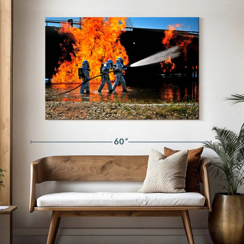 Simulated Fire Emergency, 34" H x 51" W