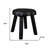 19" Black Solid Wood Round End Table