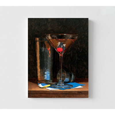 «Manhattan» par Todd M. Casey, Manhattan, impression sur affiche en verre cocktail, décor de bar à cocktail classique, art mural d'hôtel, décor de restaurant Edgy