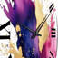Horloge murale mauve et rose-93381398