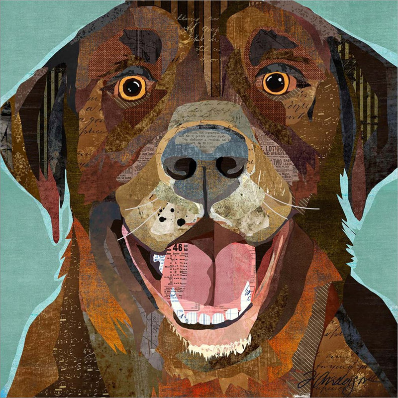 «Chocolate Lab» par Traci Anderson, impression sur toile tendue
