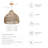 Andreina 1 - Dreamy Palm Fibers Pendant Light - Natural Dome 1-Light Polished Handwoven Dimmable Hanging Light For Kitchen Island, Kitchen, Dining Room, Living Room or Bedroom in Boho, Country, Farmhouse, Modern Farmhouse & Mid-Century Modern Style-544679875