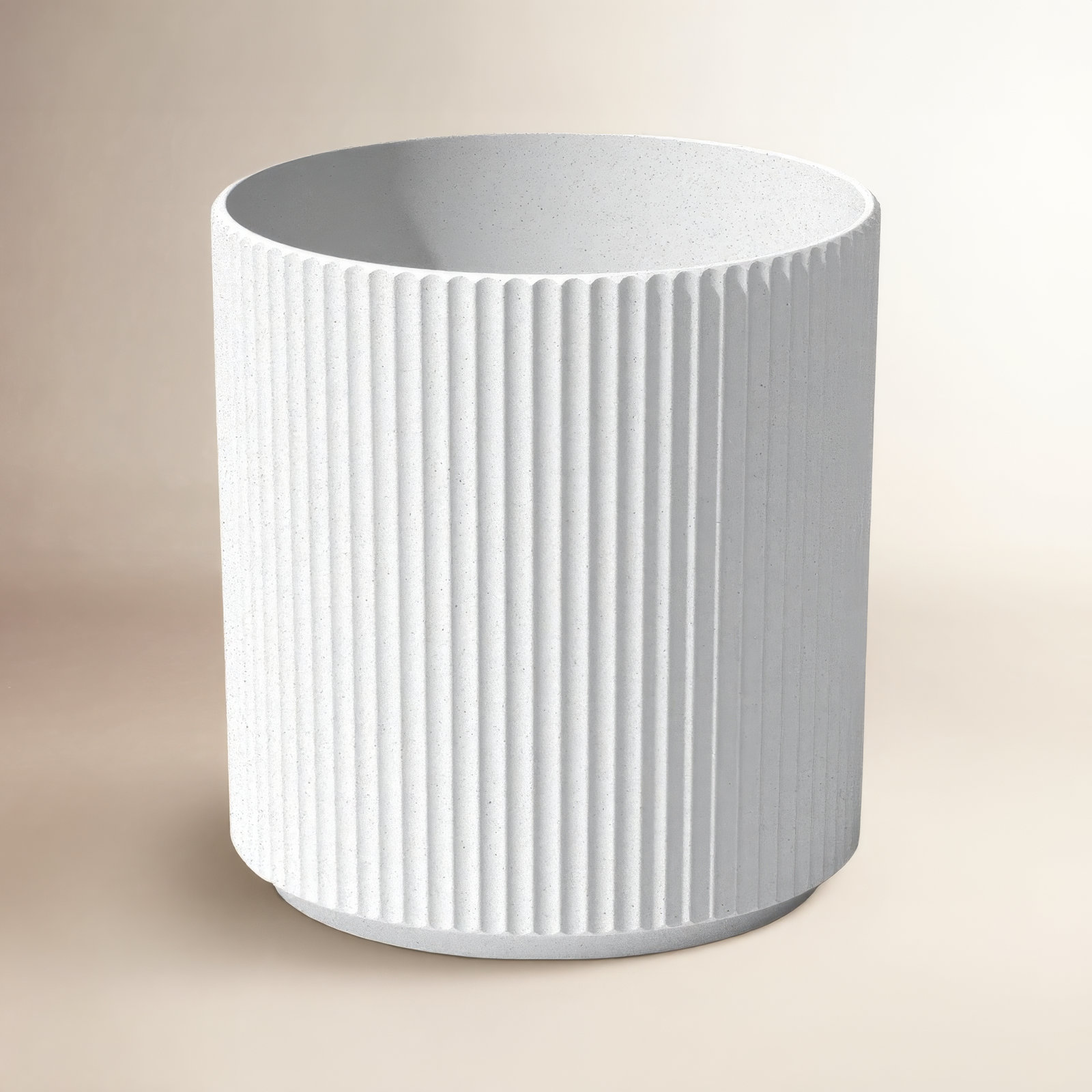 Demi Series Round Planter, 1, White, 19.75" H x 18.5" W x 18.5" D