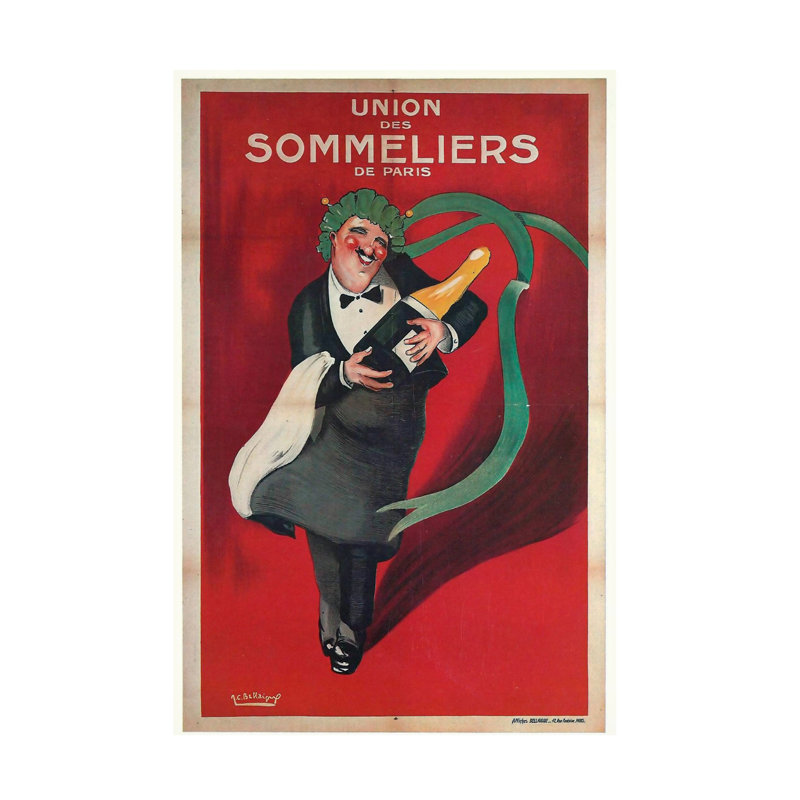 Art sur toile Marcus Jules Sommeliers, H 12 po x l 19 po