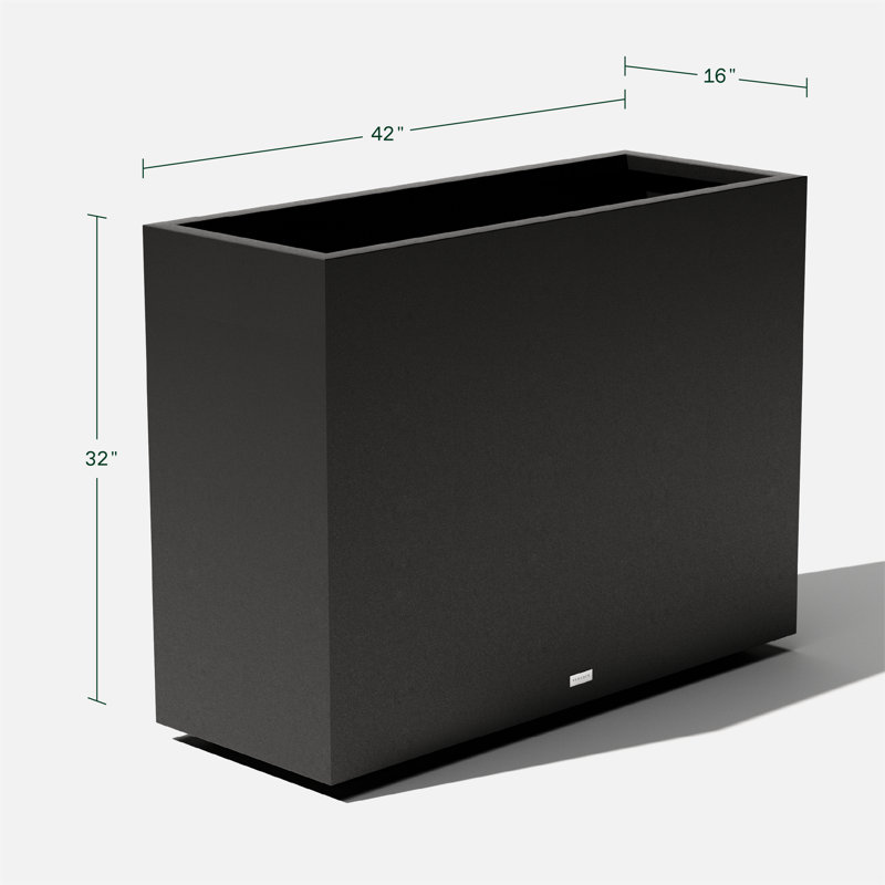 Metallic Series Span Large Planter, Black